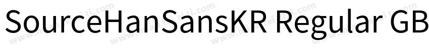 SourceHanSansKR Regular GBpc EUC H字体转换